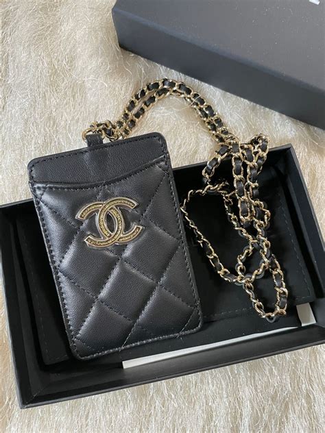 iphone 15 pro max chanel case|Chanel card holder lanyard.